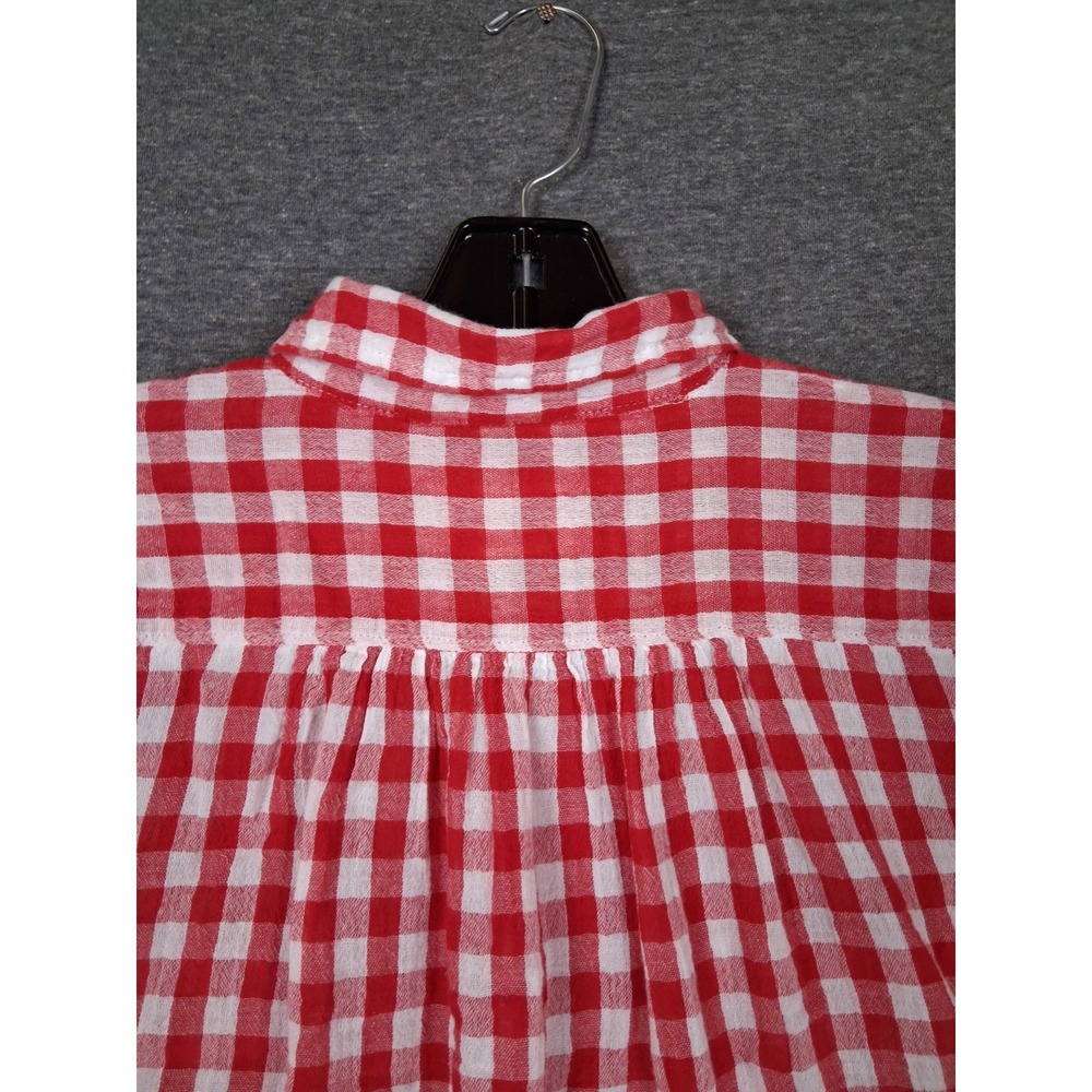 Ralph Lauren Denim Supply Womens Shirt Red Gingham Check Gauze Utility Prairie - Picture 9 of 9
